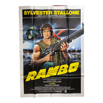 Affiche cinéma originale "Rambo" Sylvester Stallone 100x140cm 1982