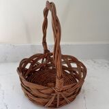 Panier en osier vintage