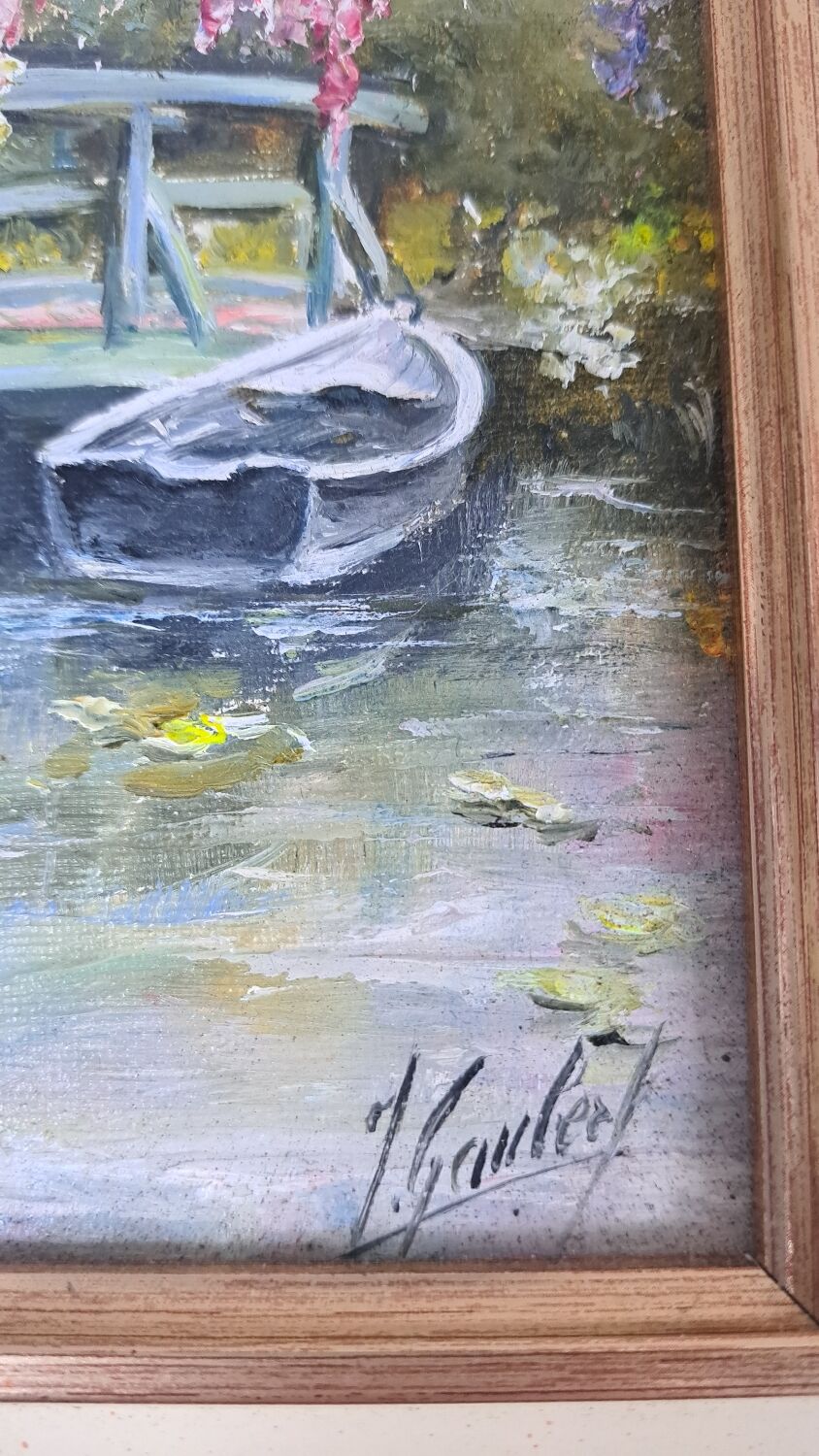 "Monet's Garden" painting by James Gaubert