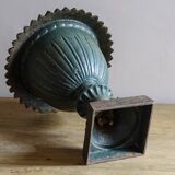 Antique Cast Iron Garden Urn, Campana Form Planter