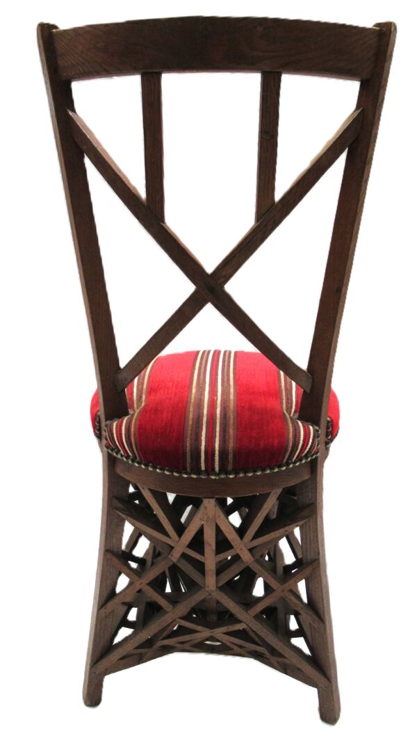 Chaise, chef-d’œuvre de maîtrise d’un compagnon charpentier, fin du XIX