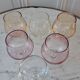 Lot of 6 small colored glasses 70s