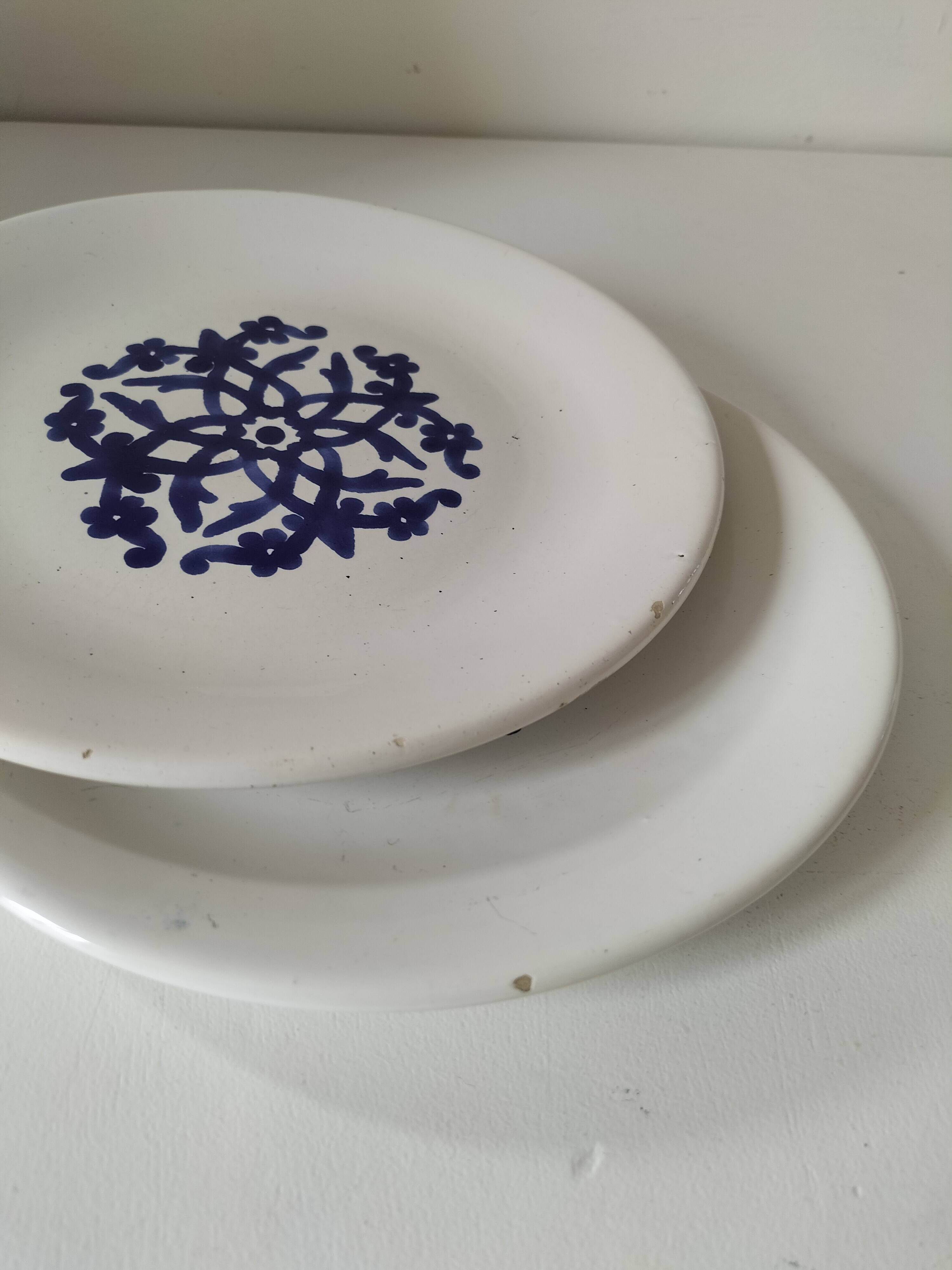 Pair of antique plates from Kharraz Nabeul, 1920s-1940s
