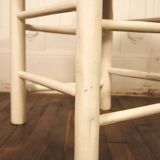 Old stool in wood & straw