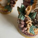 Pair of vases heads di Moro Caltagirone Italian design Sicily