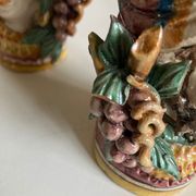 Pair of Moro head vases Caltagirone Italian design Sicily