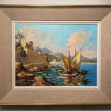 Old painting, Marine, signed, 60s/70s