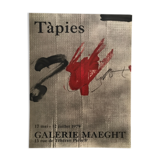 Original exhibition poster Antoni TÀPIES, Galerie Maeght, 1979.