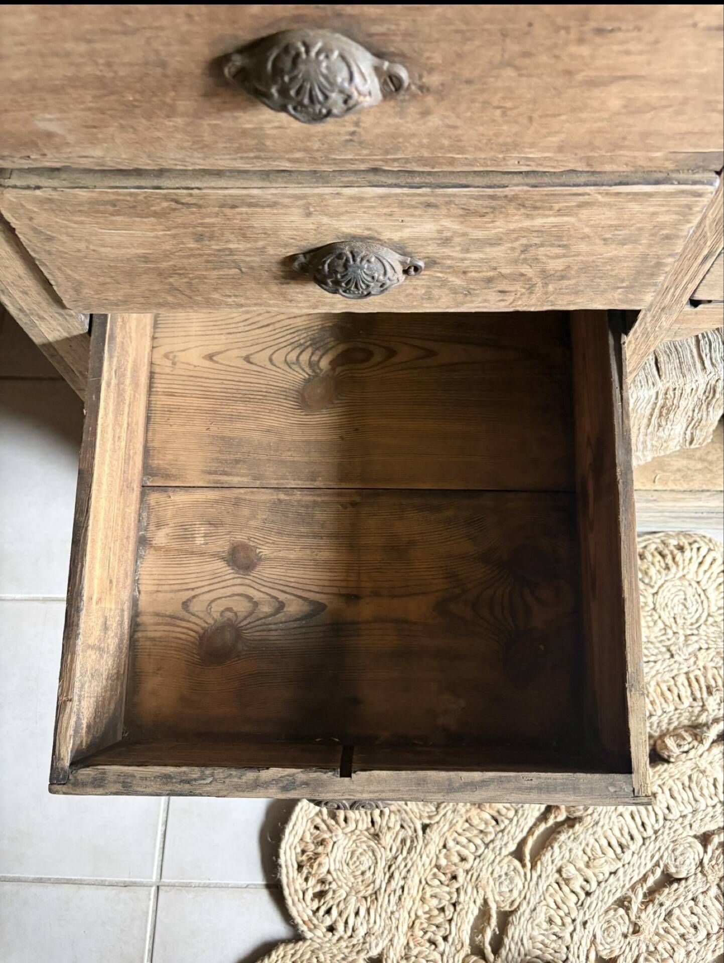 Magnificent Antique Oak Trade Counter with Numerous Drawers