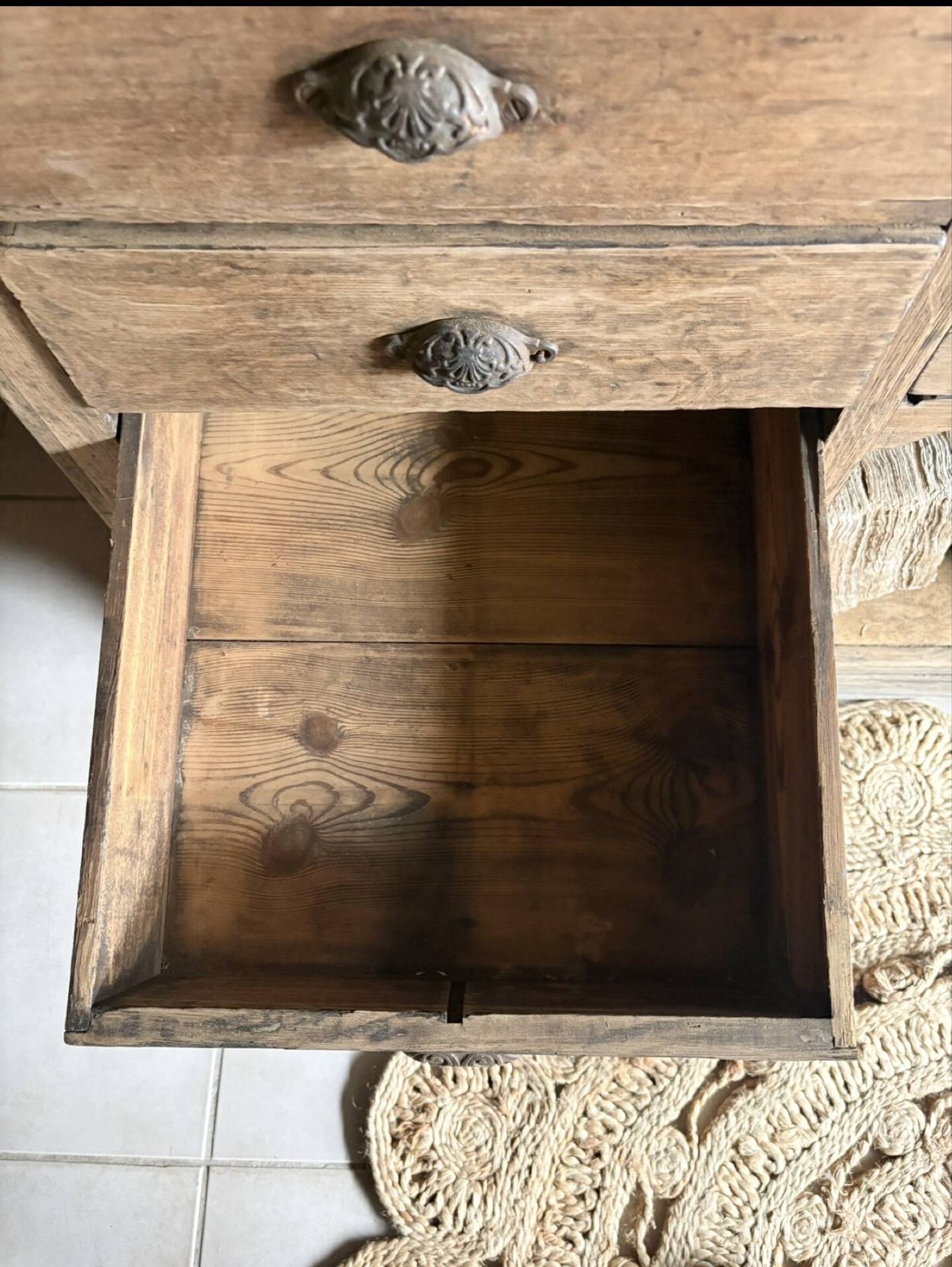 Magnifique Ancien Comptoir De Commerce En Chêne À Nombreux Tiroirs