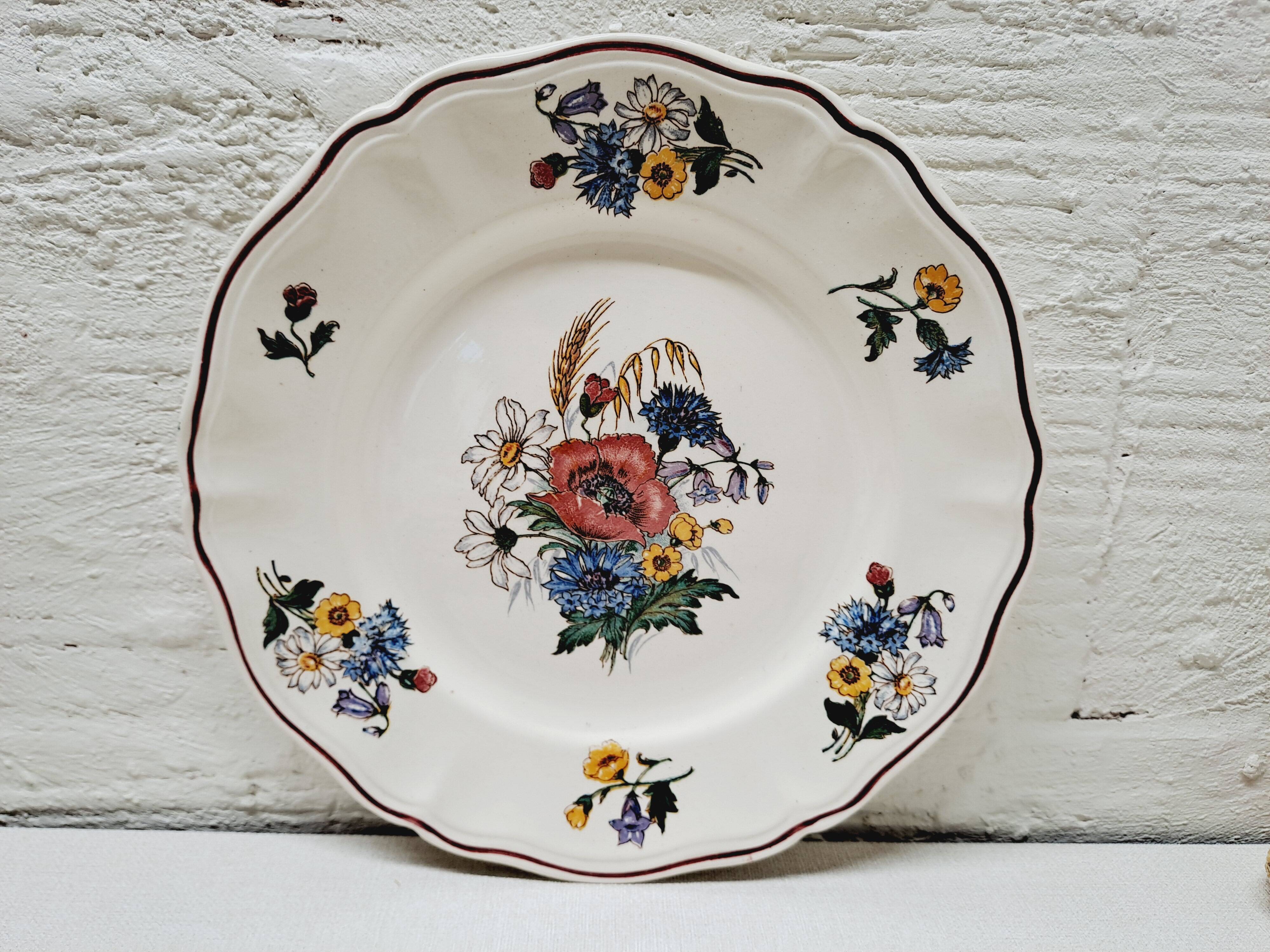 Set 6 assiettes dessert Sarreguemines