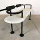 Postmodern Italian leather bench by Cy Mann for Polflex, 1980s
