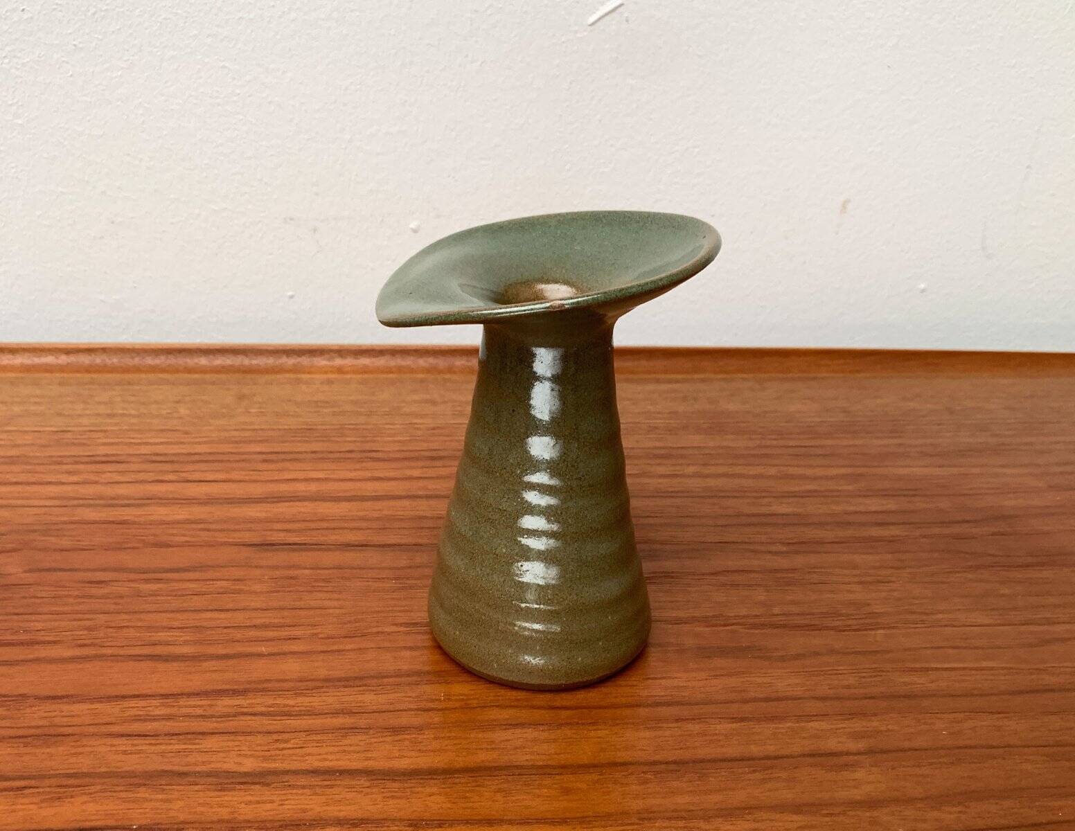 Vase de poterie d'atelier allemand vintage par Acki Jürgens, années 1970