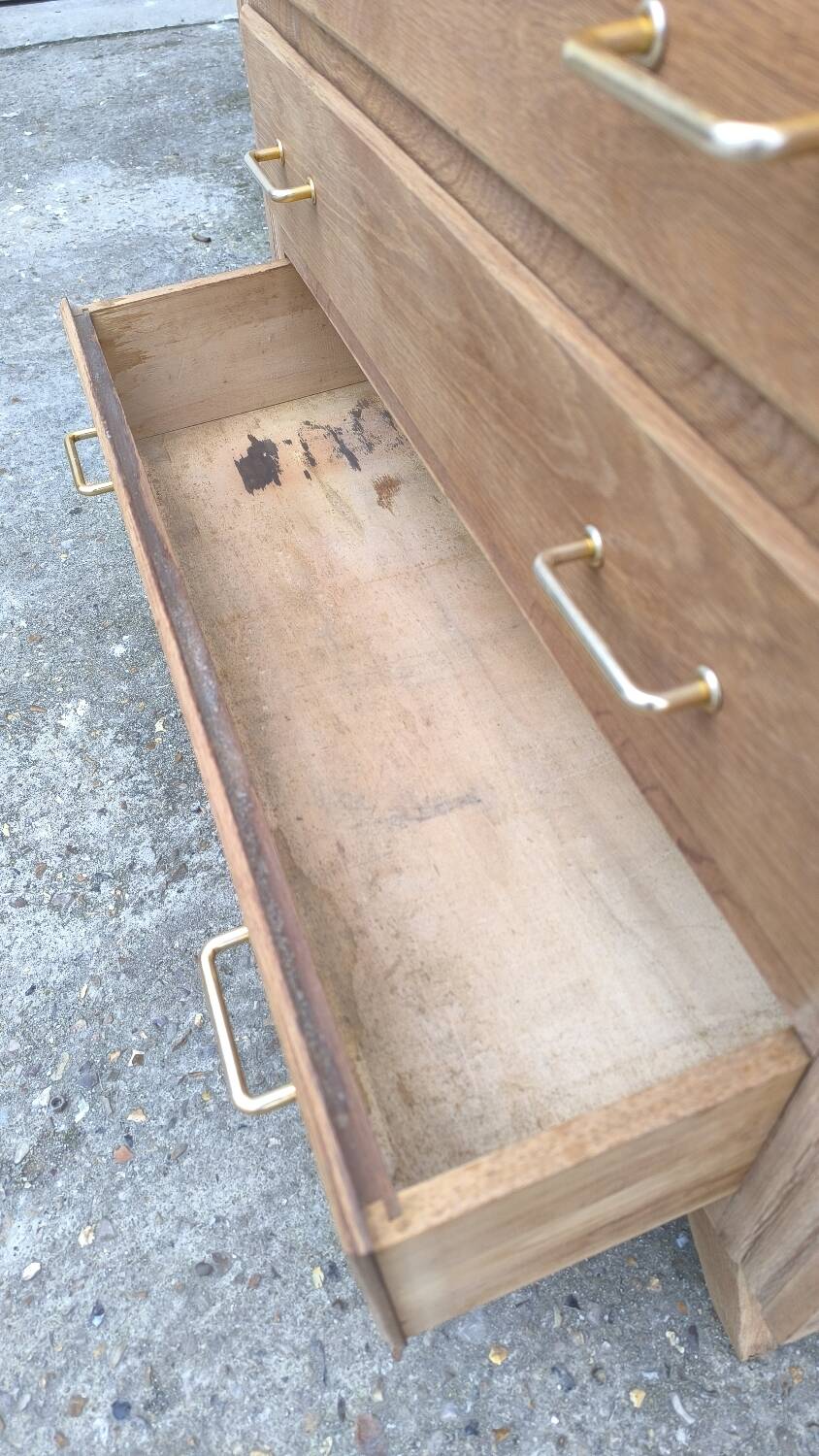 1960 compass foot chest of drawers