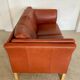 Canapé vintage danois rétro Skalma pour 2 personnes en cuir cognac