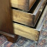 Bureau dos d'âne anglais de style Georgien datant du XIXème siècle en acajou et chêne