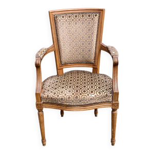 fauteuil en bois massif - louis xvi