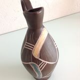 Polychrome ceramic soliflore vase by Sawa Foreign / vintage 60s-70s
