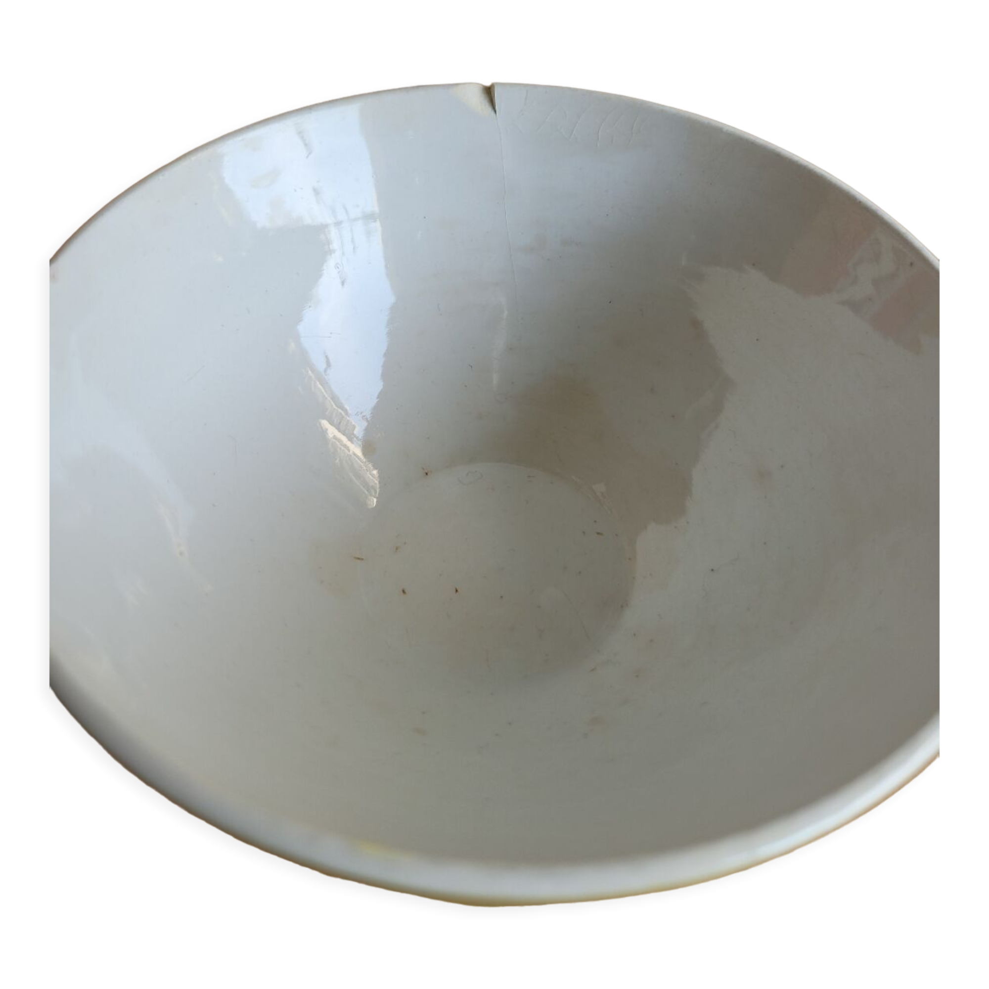 Yellow bowl opaque porcelain