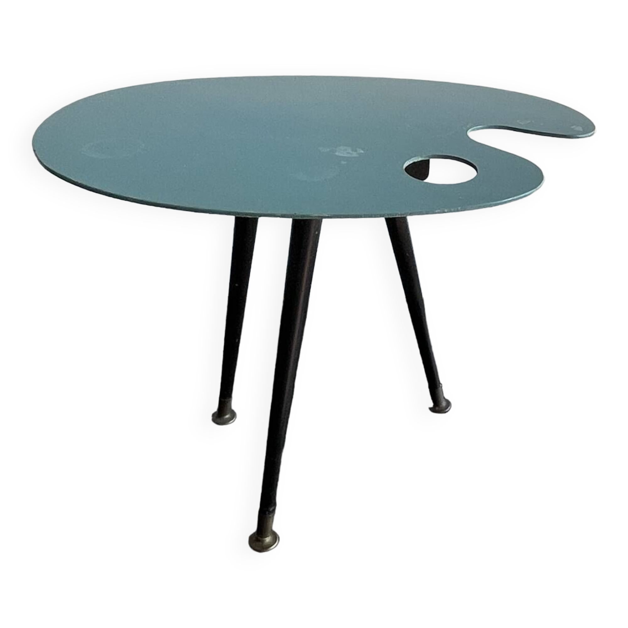 Palette-shaped side table, Lucien de Roeck, 1950s