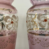 Pair of small Art Nouveau enameled vases, circa 1900