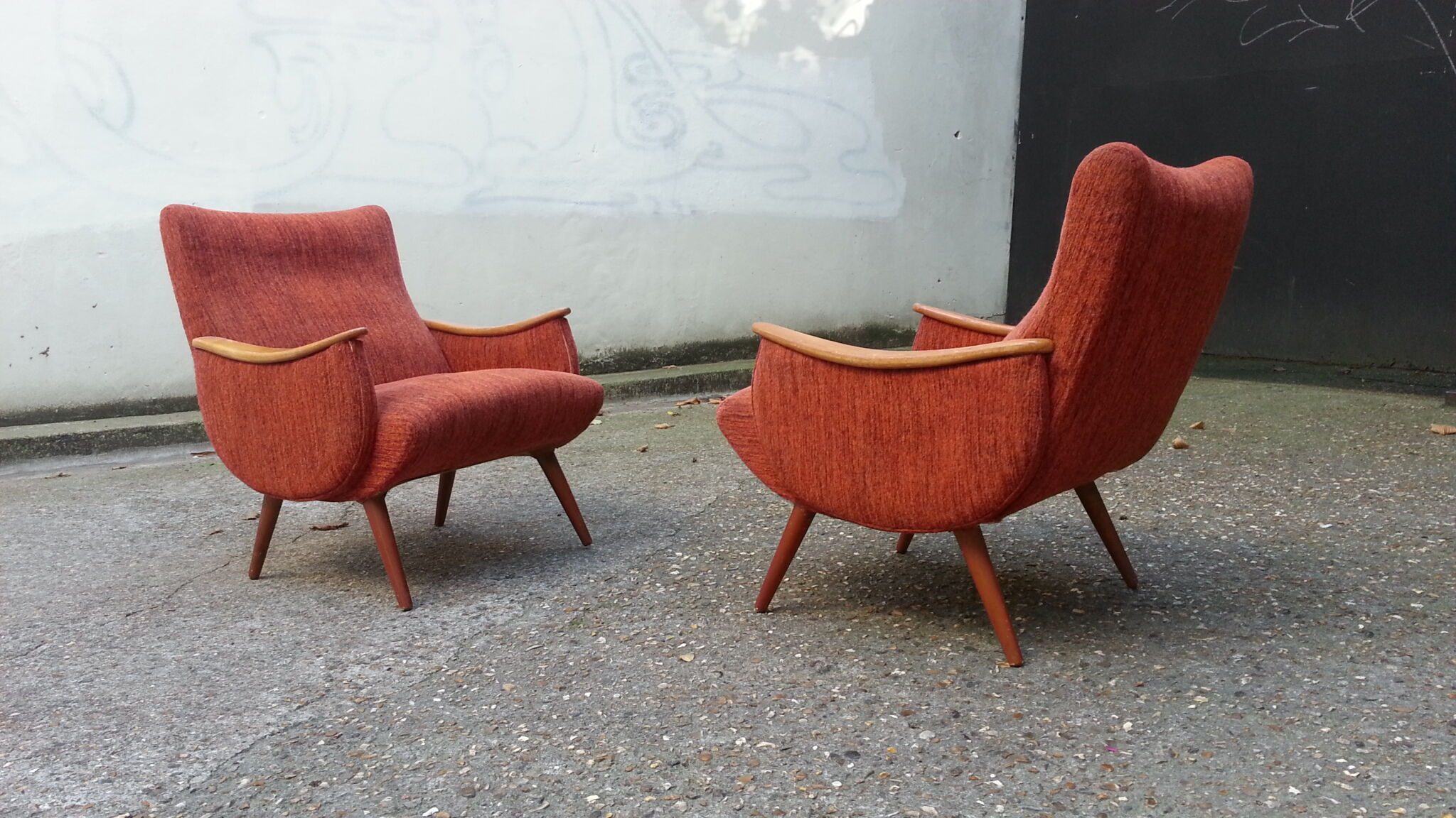 Chair 50s vintage Red
