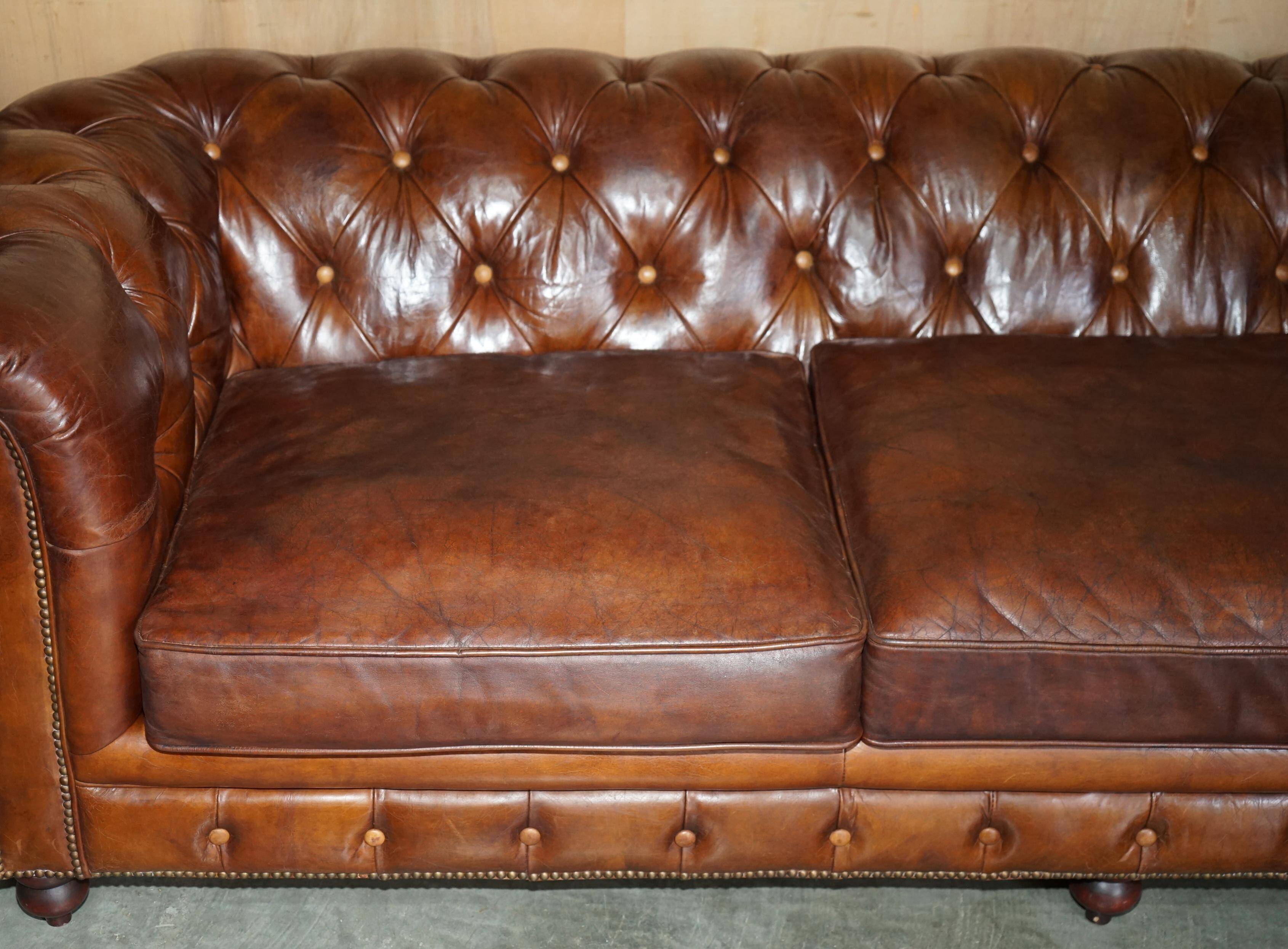 Heritage Biker Chesterfield Leather Sofa for 6 people by Timothy Oulton
