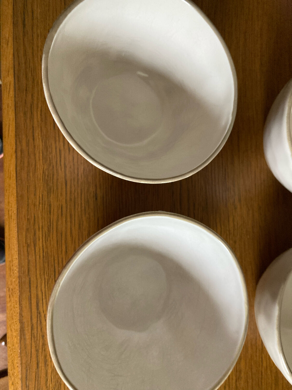 Set of four Maison du monde stoneware bowls