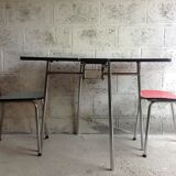 Formica folding table and 2 chairs