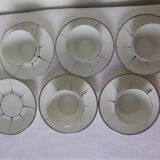 Set of 5 art deco style cups and saucers