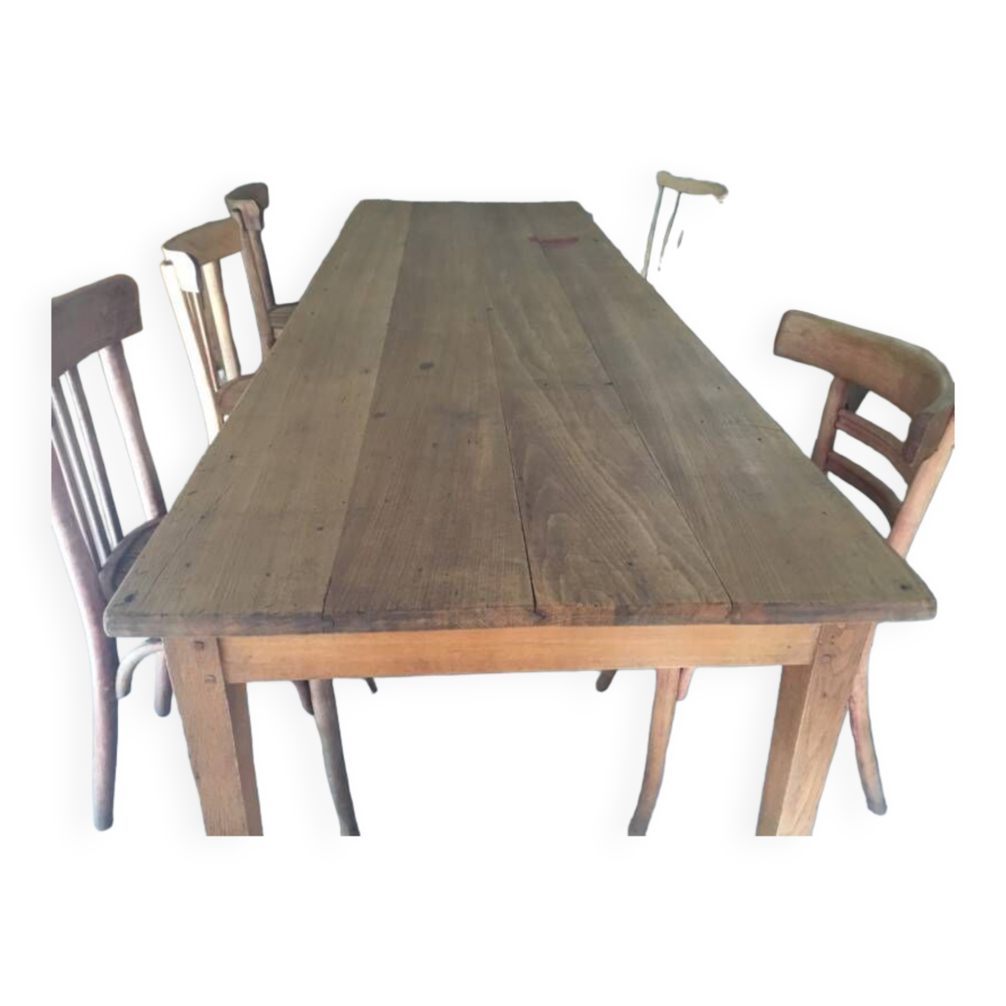 Farm table - 2m40 - 2 drawers