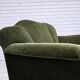 Fauteuil danois des années 1950, velours vert, pieds en frêne.