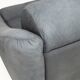 Grande chaise longue et pouf en cuir, 1970