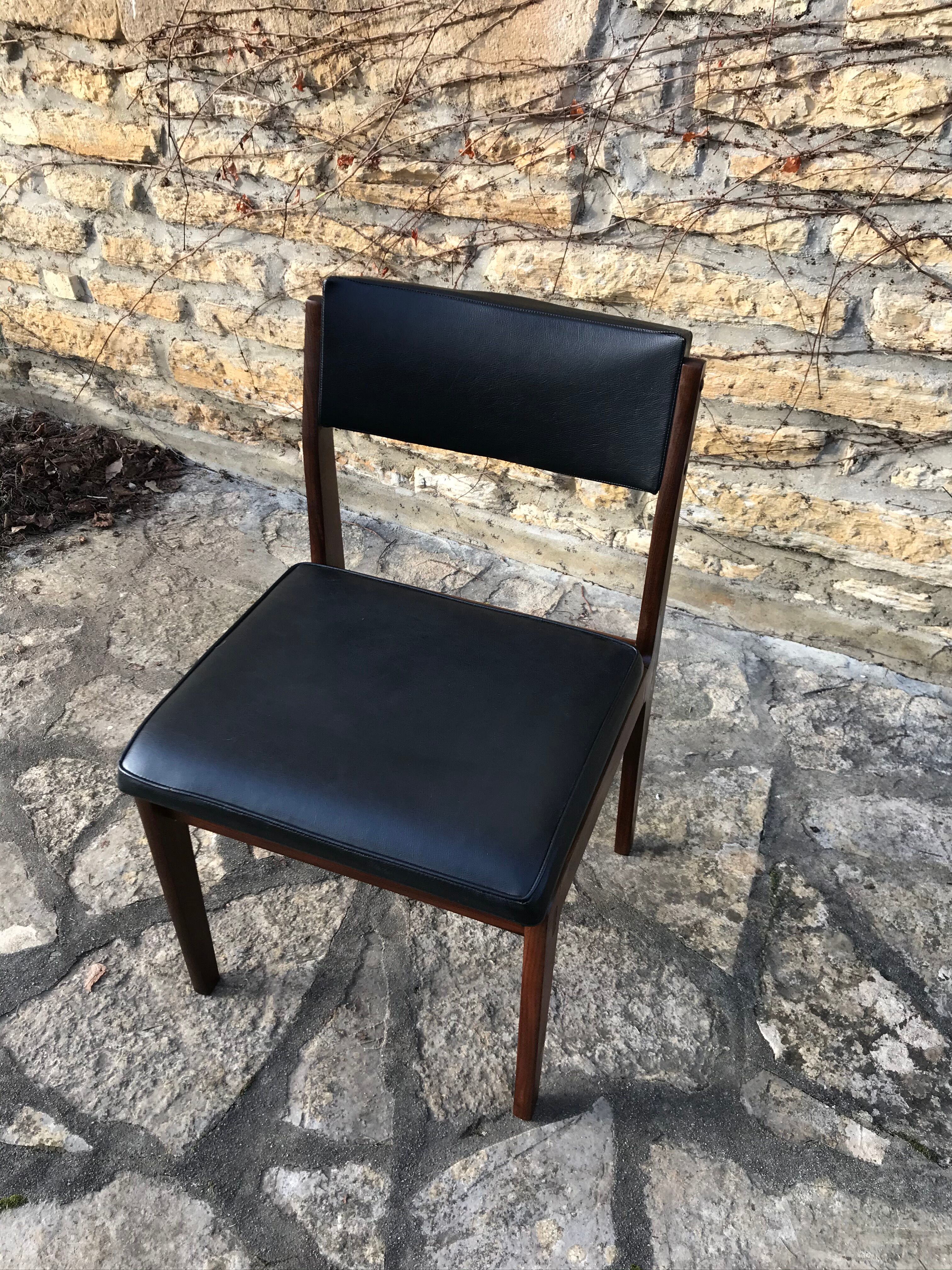 Wooden chair and skai