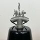 Black Enamel Industrial Factory Pendant Lamp, 1950s