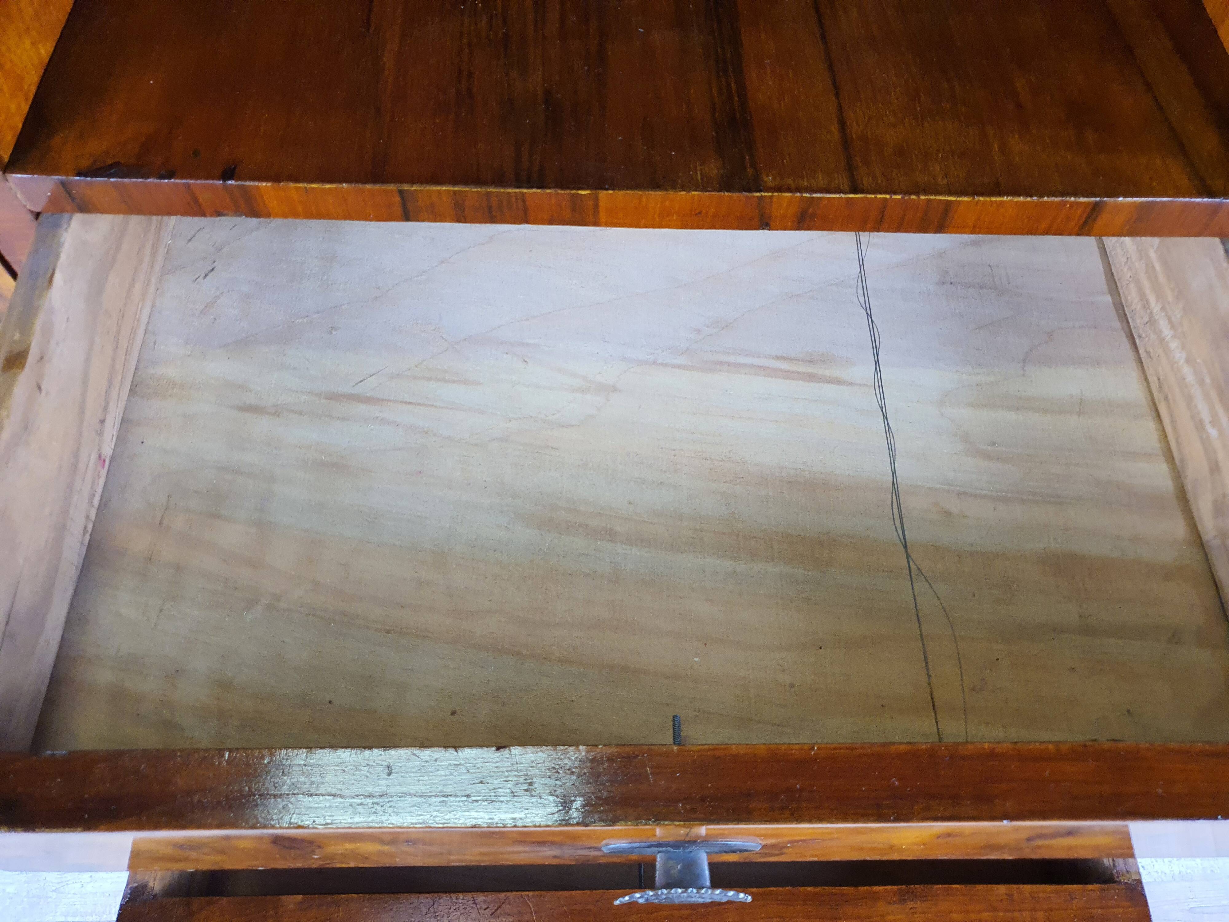 Art deco dining room sideboard in briar with upstand, 1940s