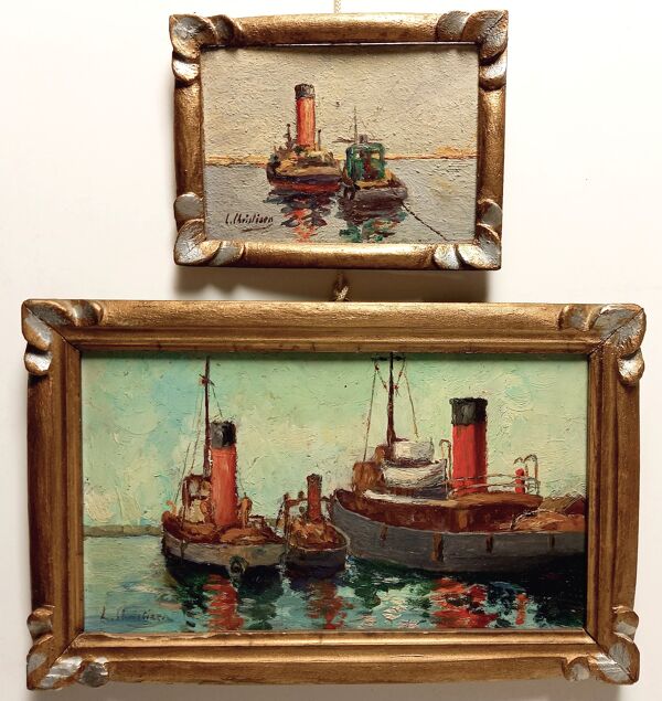 Paire de petites marine