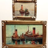 Pair of small navy