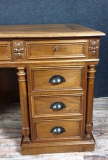 Office Napoleon III era in solid walnut