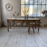 2m walnut drapery farmhouse table