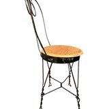 Set of 4 vintage wrought iron chairs from the 1940s.