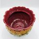 Antique multi-colored slip pot with relief decoration - 637019