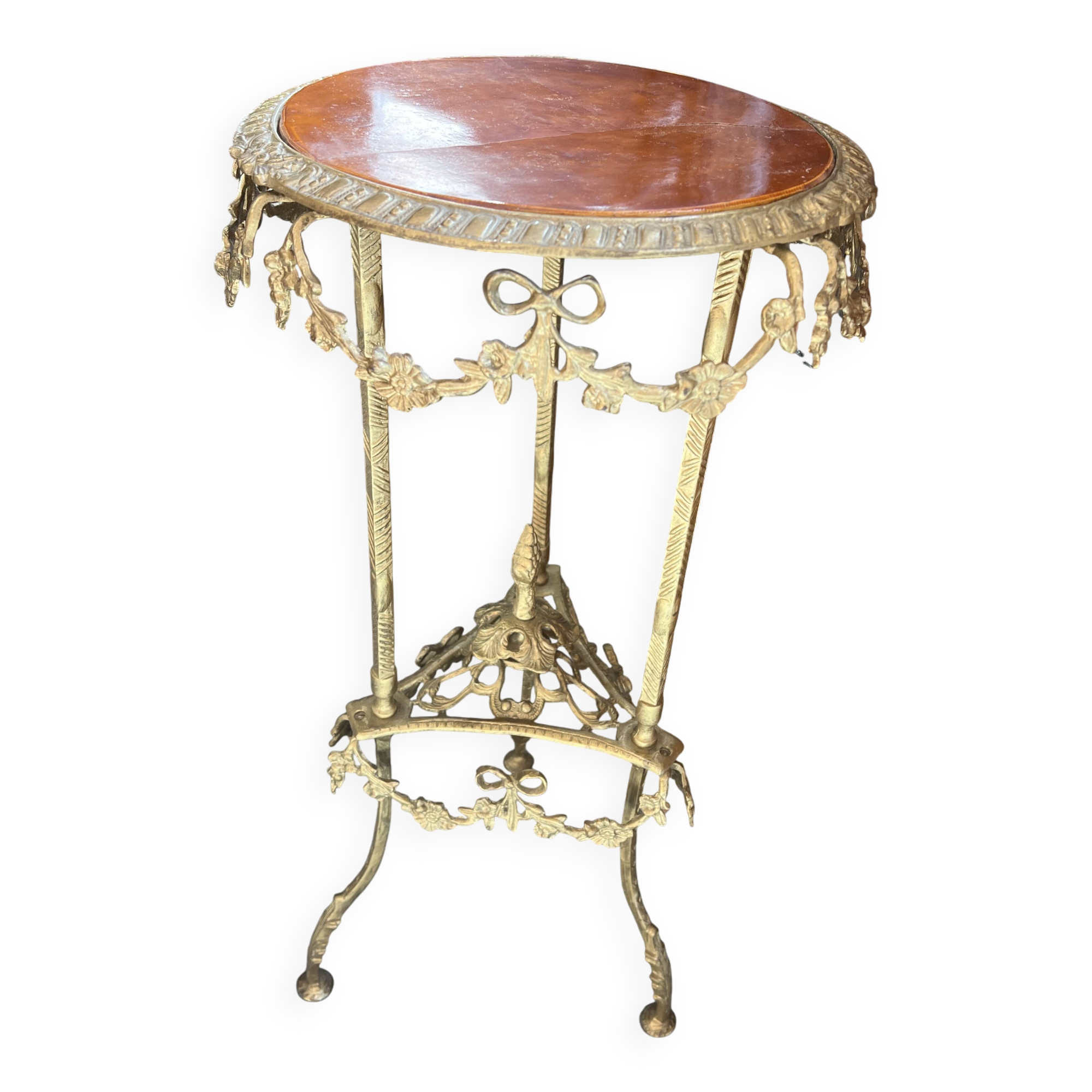 Bronze pedestal table
