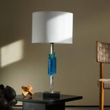 Table lamp Svend Aage Holm Sørensen, metal and glass, modern Danish design, 1960s