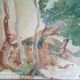 Pascale Rigat-Esselin (born in 1952) - watercolor - 32 x 48 cm - signed, dated 89