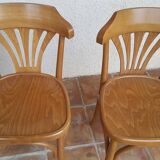 6 wooden bistro chairs