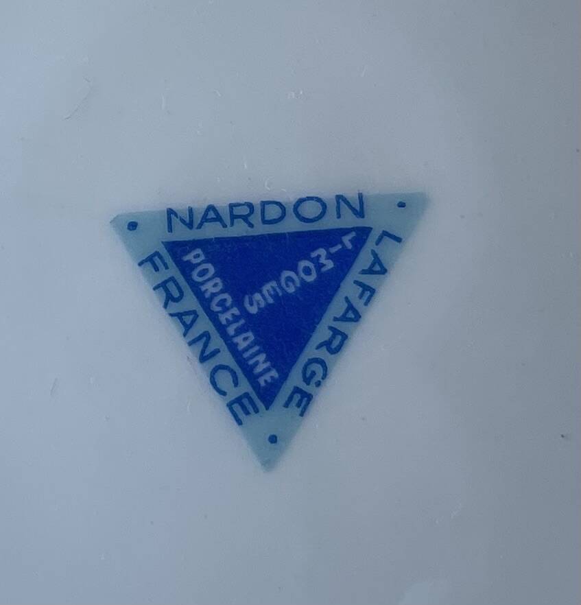 4 Nardon Lafarge porcelain dessert plates