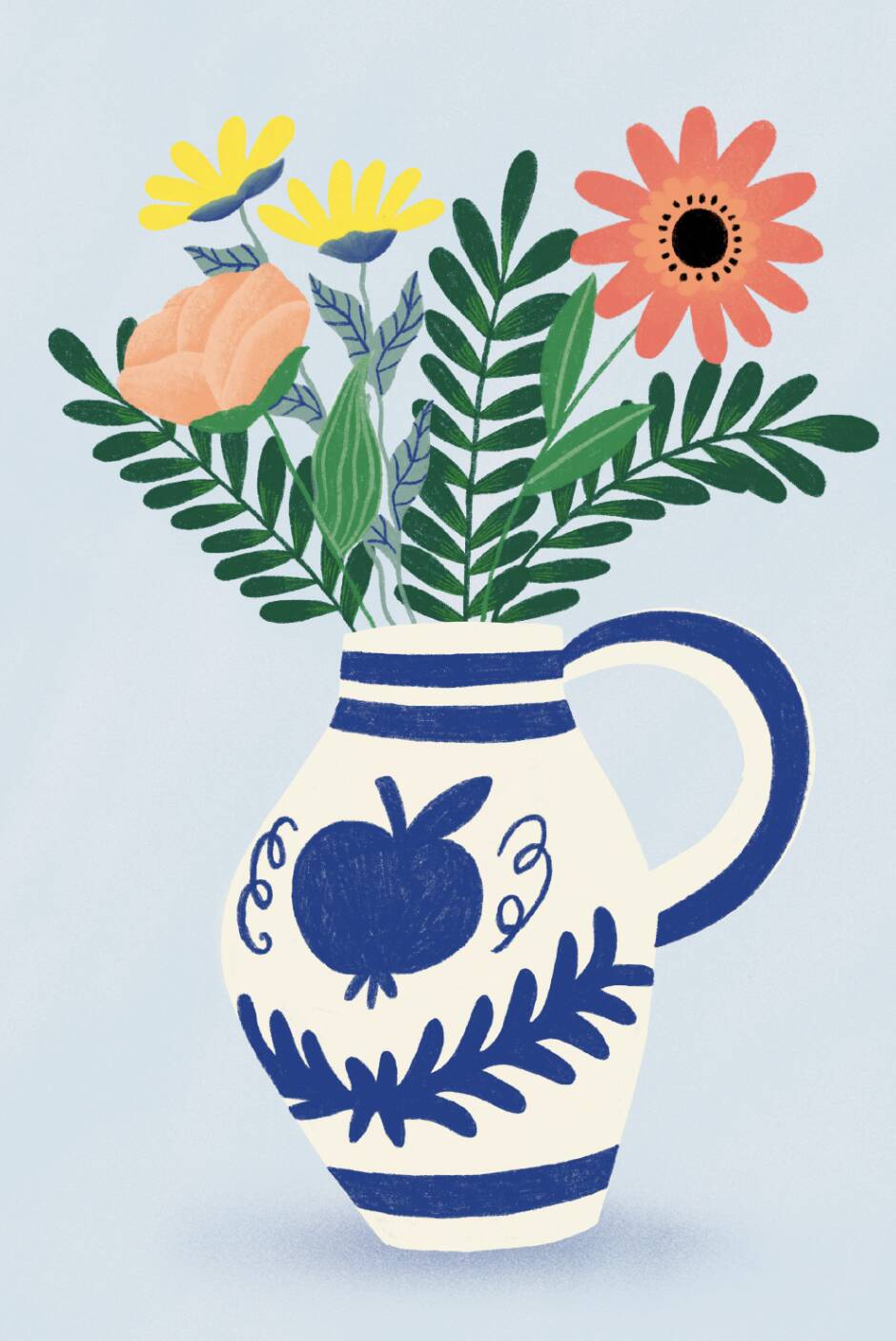 Bouquet of esparron - a4 illustration