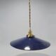 Suspension en tôle émaillée bleue