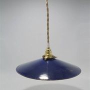 Suspension in blue enamelled sheet metal